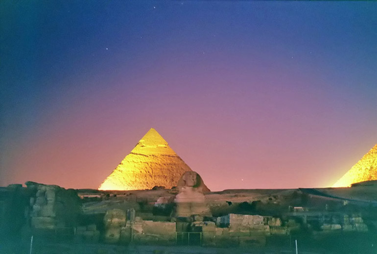 Venus, Fog and Sphinx - by: Aymen Ibrahem (Praktica Camera, Kodak Ultra 400, 20 second exposure)