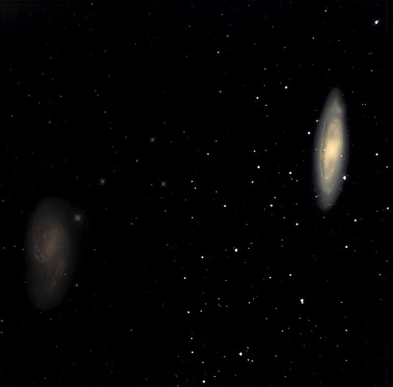 Spiral Galaxy M65 (on the right)
