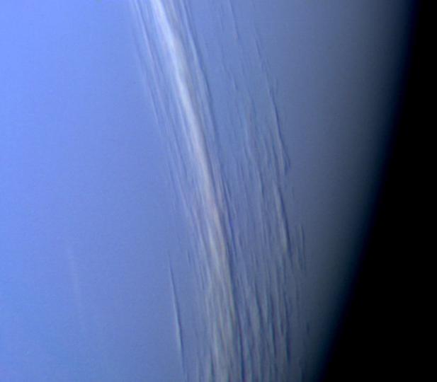 This close-up image shows a detail of some high-level methane clouds.
