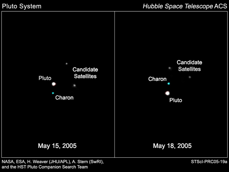 Two additional moons of Pluto - yet to be confirmed.