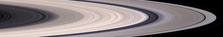 A panoramic view of Saturn's entire ring system by the Cassini orbiter.