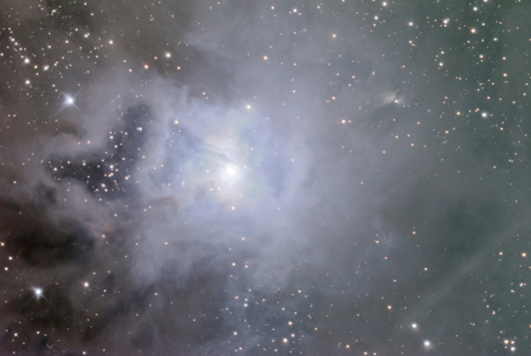 The Iris Nebula - NGC 7023. Further PhotoShop enhancement brings out the surrounding cloud detail.