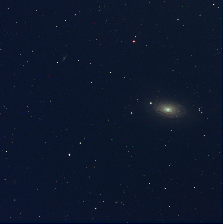 M63 Assembled from individual filtered images by Ricky Murphy. Images provided by Professor Pamela Gay for Astrophotography projects at SAO.
